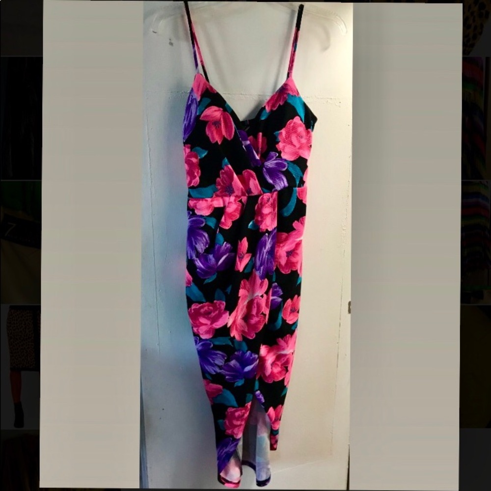 High slit floral summer night dress size medium